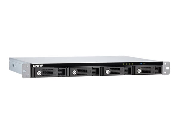 QNAP TR-004U, HDD/SSD-kotelo, 2.5/3.5", Serial ATA II, Serial ATA III, 6 Gbit/s., Hot-swap, musta, harmaa