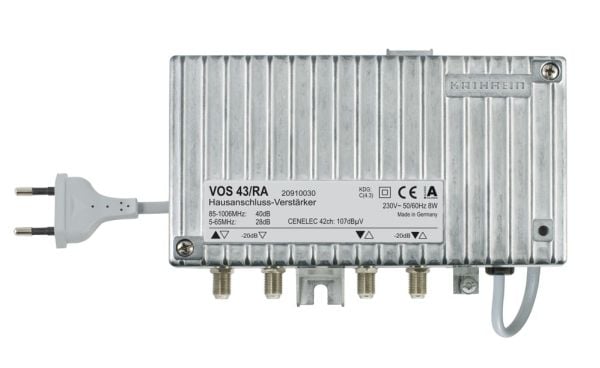 Kathrein VOS 43/RA, F, 5 W, 230 V, 50 Hz, -20 - 55 °C, 184 x 134 x 63 mm