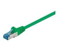 MicroConnect - Verkkokaapeli - RJ-45 (uros) - RJ-45 (uros) - 25 cm - SFTP - CAT 6a - booted, halogeeniton, mutkaton - vihreä