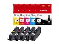 Canon PGI-72 MBK/C/M/M/M/Y/R Multipack - 5 pakker - gul, cyan, magenta, rød, matt svart - original - blekkbeholder - for PIXMA PRO-10, PRO-10S; PIX...