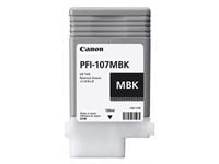Canon PFI-107 MBK - 130 ml - mattsvart - original - bläcktank - för imagePROGRAF iPF670, iPF680, iPF685, iPF770, iPF780, iPF785