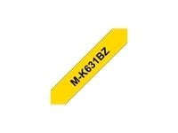 Brother MK631 - skriverbånd - sort på gult - rull (1,2 cm) - 1 stk. - for P-Touch PT-100, PT-110, PT-65, PT-70, PT-75, PT-80, PT-85 (MK631)
