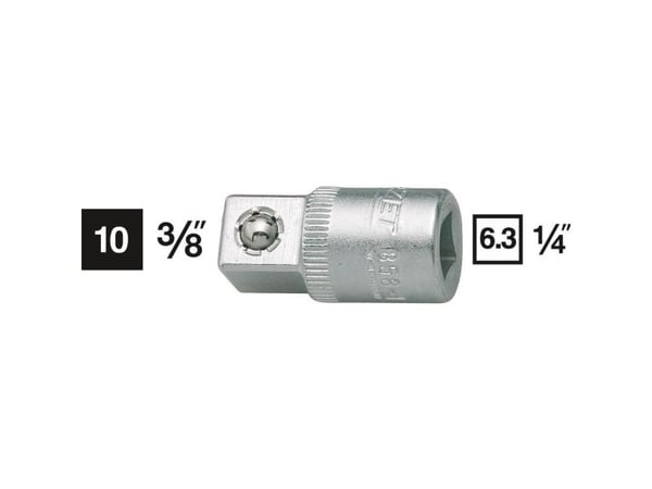 HAZET 858-1, Stikkontakt, 1/4", Metrisk/imperisk, 1 hoder, 6.3 mm, 1/4"