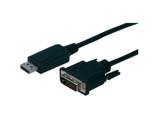 ASSMANN - DisplayPort-adapter - dobbeltlenke - DisplayPort (hann) til DVI-D (hann) - 1 m