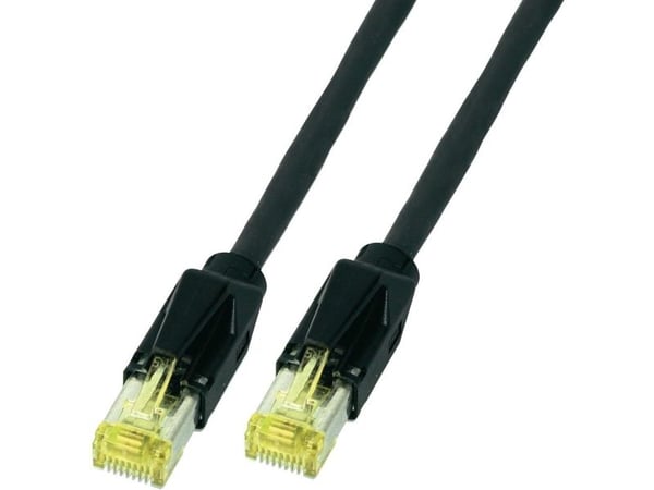 EFB Elektronik 1m, RJ45, 1 m, Cat6a, RJ-45, RJ-45, Sort