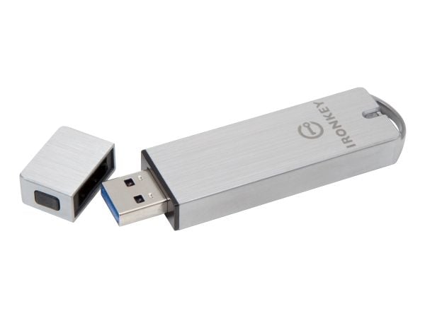 IronKey Basic S1000 - USB-flashstasjon - kryptert - FIPS 140-2 Level 3 - 128 GB - USB 3.0 - TAA-samsvar