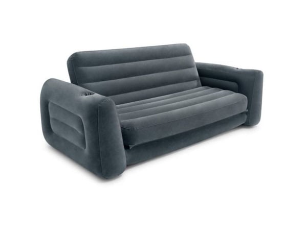 Intex Pull-Out Sofa, Grå, PVC, 2 sittplatser, 200 kg, 2310 mm, 2030 mm