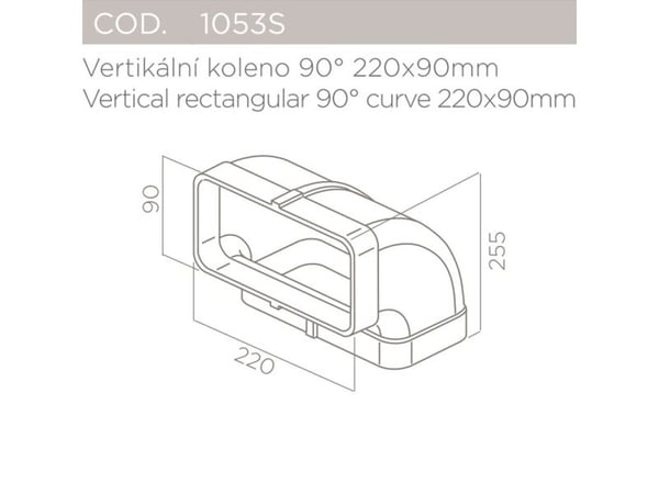 Elica 1053S - Duct pipe bend