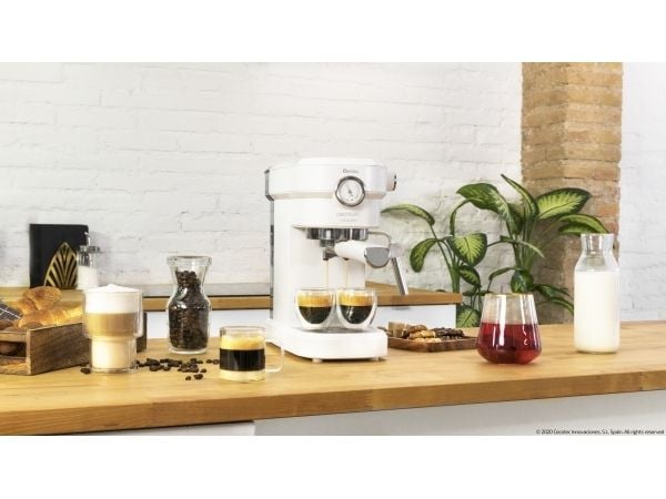 Cecotec Cafelizzia 790 Pro, Espressomaskin, 1,2 l, 1350 W, Rustfritt stål, Hvit