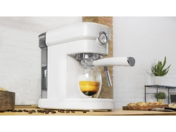 Cecotec Cafelizzia 790 Pro, Espressomaskin, 1,2 l, 1350 W, Rustfritt stål, Hvit