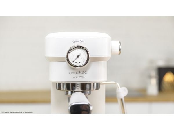 Cecotec Cafelizzia 790 Pro, Espressomaskin, 1,2 l, 1350 W, Rustfritt stål, Hvit