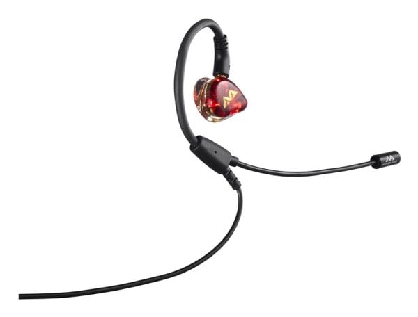 Antlion Audio Kimura Solo - Hodesett - i øret - kablet - 3,5 mm-jakk - lydisolerende - rød