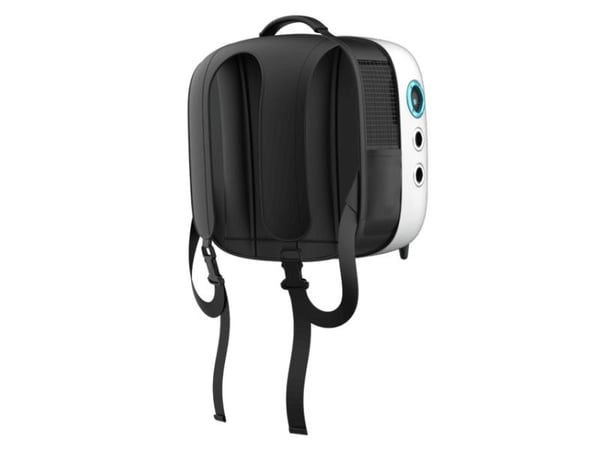 Cecotec Pumba 1800 Travel Fan, Hardt transportbur, Transportryggsekk for kjæledyr, Katt, Hund, 8 kg, Frontmatet, Sort, Hvit