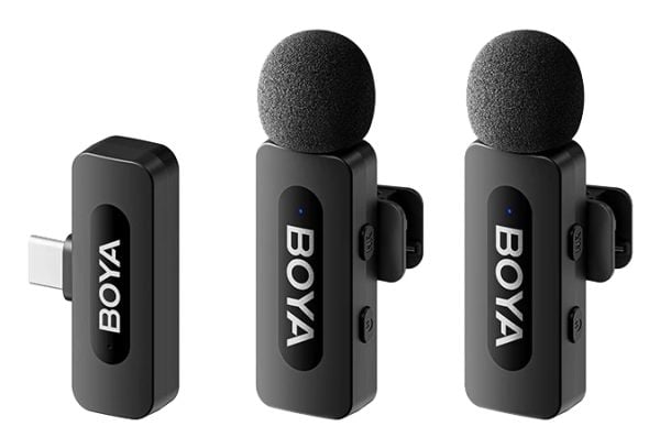 BOYA BY-V20 (V2.0), Mikrofon med klemme, 20 - 16000 Hz, 80 dB, Trådløs, USB, 100 m