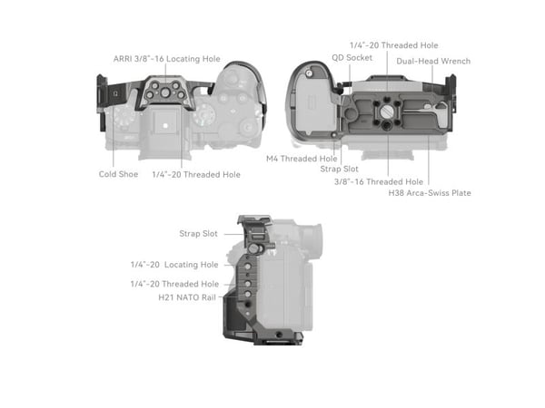 SmallRig 5187, 70 mm, 147,5 mm, 112,5 mm, 166,5 g, 122,5 mm, 162 mm