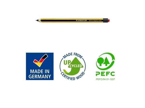 Staedtler 180M 22-1, Grafiikkatabletti, Universaali, musta, Keltainen, musta, Puu, Kahdeksankulmainen