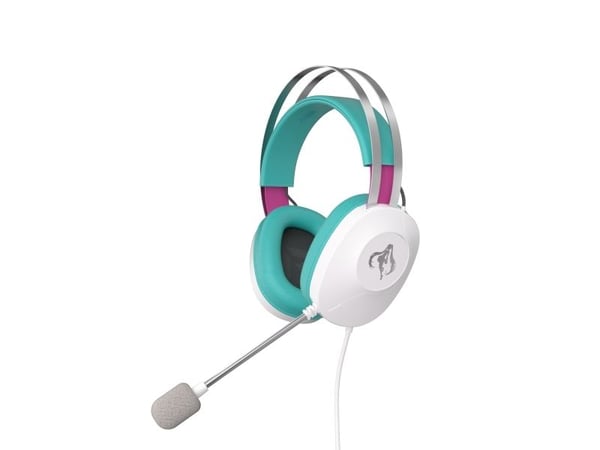 ASUS TUF Gaming H1 Gen II - Hatsune Miku Edition - hodesett - full størrelse - kablet - USB-A - hvit, turkis, rosa
