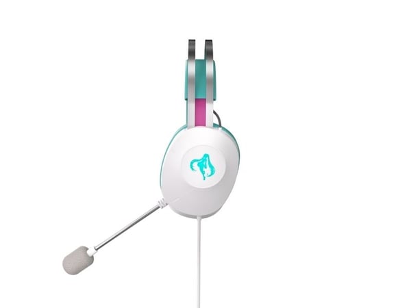ASUS TUF Gaming H1 Gen II - Hatsune Miku Edition - hodesett - full størrelse - kablet - USB-A - hvit, turkis, rosa