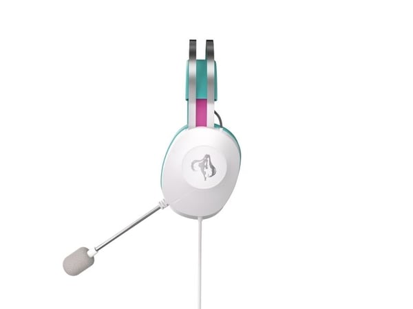 ASUS TUF Gaming H1 Gen II - Hatsune Miku Edition - hodesett - full størrelse - kablet - USB-A - hvit, turkis, rosa