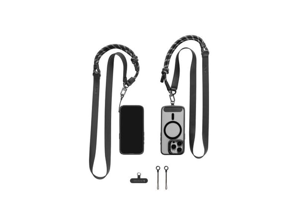 SmallRig 4989 FilMov Phone Shoulder Strap Black, Mobiltelefon, Ekte lær, Nylon, Rustfritt stål, Sort, Hekte, 140 cm, 115 cm