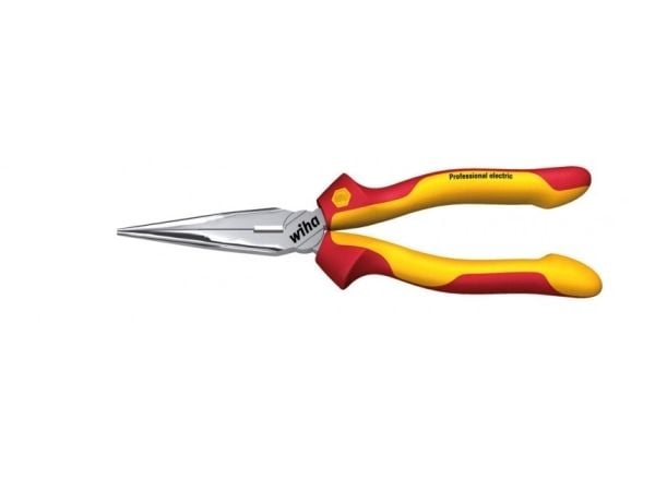 Wiha Z 05 0 06, Nåltänger, Stål, Röd, Gul, 200 mm, 200 g
