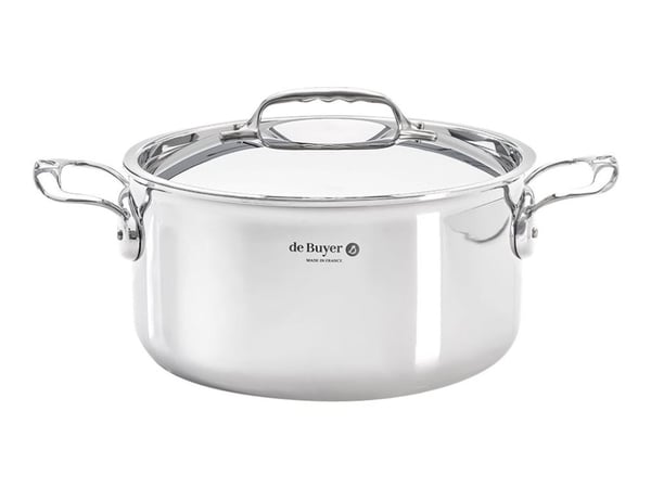 de Buyer AFFINITY - Gryta med lock - 24 cm diameter x 12 cm - 5.4 L