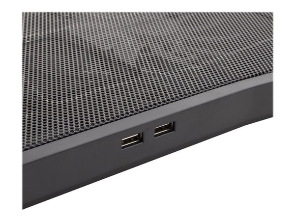 White Shark GCP-25 ICE WARRIOR - Notebookvifte - med 2-port USB 2.0 hub - DC 5 V - 17.3" - 125 mm/70 mm - svart