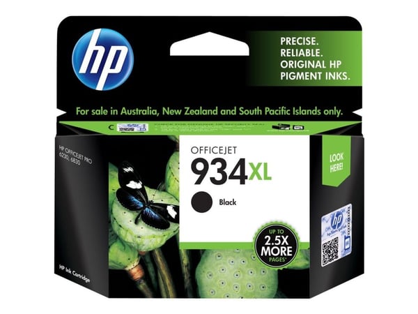 HP 934XL - Høy ytelse - svart - original - blekkpatron - for Officejet 6812, 6815, 6820; Officejet Pro 6230, 6230 ePrinter, 6830, 6835