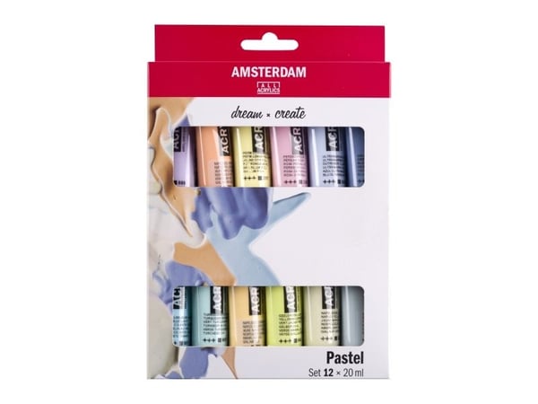 Amsterdam Standard Series akrylmaling pastelsett | 12 stk