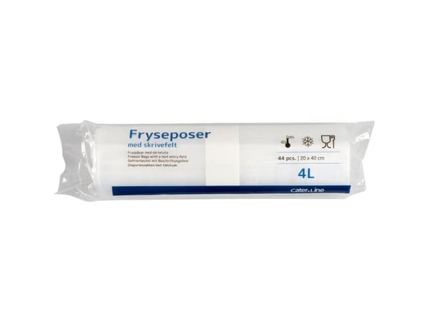 Fryspåse, ABENA Cater-Line, 4 l, klar, LDPE/virgin, 20x40 cm - (15 rullar x 44 st. per rulle)