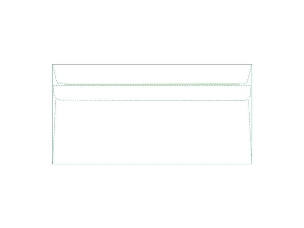 Kuvert, forskellige, langsiden åben, 1 white, Permanent (DP 37) Opretståpende klap Selvklæbend, 90g/
