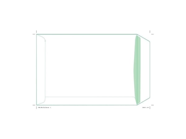 Kuvert, forskellige, Kort side åben, 1 white, Permanent (DP 37) Opretståpende klap Selvklæbend, 90g/