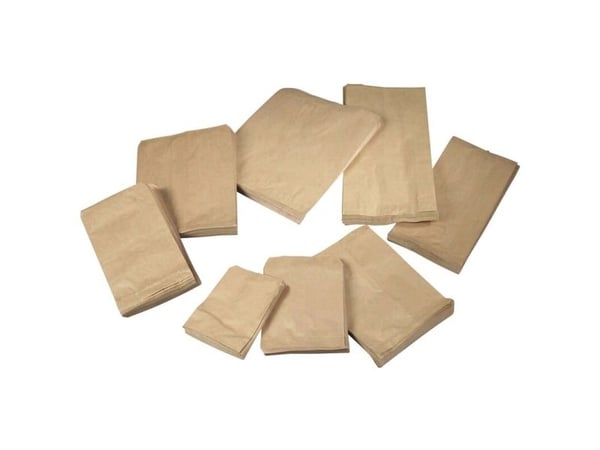 Bagerpose, 80 x 160 x 460 mm, flat bag Papir, brun, pakke a 500 stk palle a 108 kartoner, Fødevarego