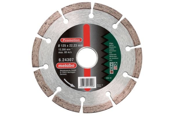 Metabo 624306000, Betong, Flis, 11,5 cm, 2,22 cm, 13,3 m, 1 stykker