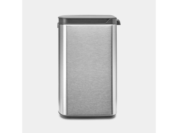 Brabantia Bo Waste Bin, 7 l, Rektangulær, Stål, Sort, Stål, Stål, Manuell