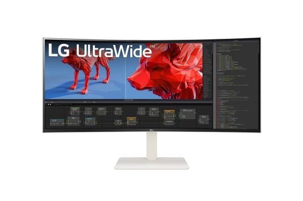 LG 38BR85QC-W, 96,5 cm (38"), 3840 x 1600 piksler, UltraWide Quad HD+, LCD, 1 ms, Hvit