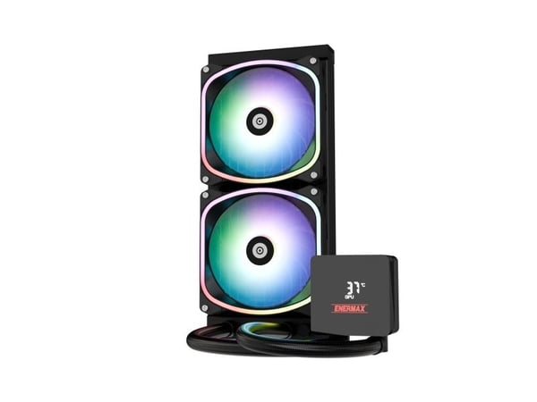 Enermax Aquafusion II 240 mm, Alt-i-ett væskekjøler, 12 cm, Sort