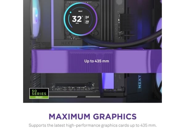 NZXT H9 Flow RGB+, Midi Tower, PC, musta, ATX, EATX, mikro ATX, Mini-ITX, Verkko, SGCC, Karkaistu lasi, Pelaaminen