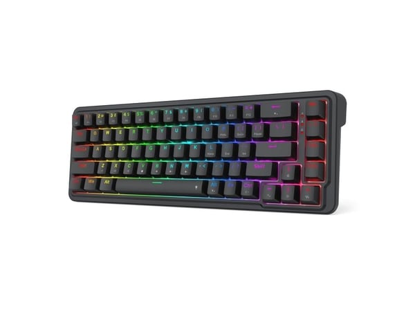 REDRAGON K709-RGB Nova, Koblet med ledninger (ikke trådløs), USB, Mekanisk nøkkelbryter, Sort