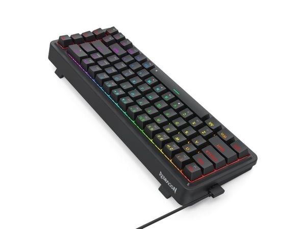 REDRAGON K709-RGB Nova, Koblet med ledninger (ikke trådløs), USB, Mekanisk nøkkelbryter, Sort