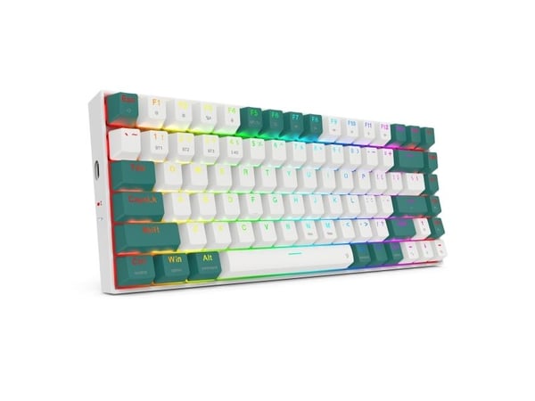 REDRAGON K678WG-RGB-PRO Singed, Trådløs, USB + RF Wireless + Bluetooth, Mekanisk nøkkelbryter, Hvit