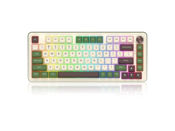 REDRAGON K681CGC-RGB-PRO Cyrus, Langaton, USB + RF Wireless + Bluetooth, Mekaaninen, Valkoinen, Vihreä REDRAGON K681CGC-RGB-PRO Cyrus, Langaton, USB + RF Wireless + Bluetooth, Mekaaninen, Valkoinen, Vihreä