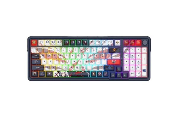 REDRAGON K686AK-RGB-PRO EISA, Kabel & Trådlös, Trådlös RF + USB, Mekaniska tangentbrytare, Marinblå, Vit