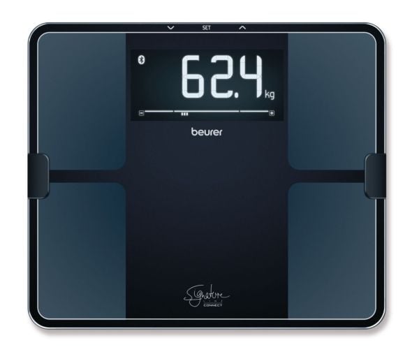 Beurer BF 915 Digitaalinen henkilövaaka Punnitusalue = 200kg Musta Bluetoothilla