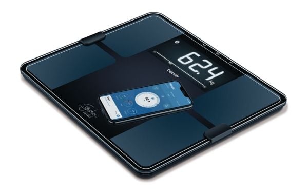Beurer BF 915 Digitaalinen henkilövaaka Punnitusalue = 200kg Musta Bluetoothilla