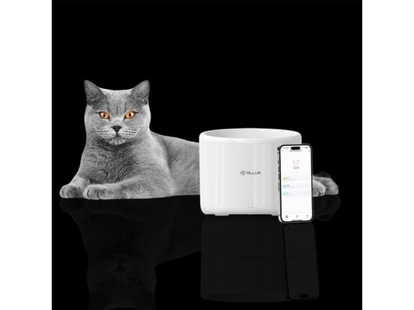 Matdispenser Tellur Smart WiFi Pet Vanndispenser. 2L hvit