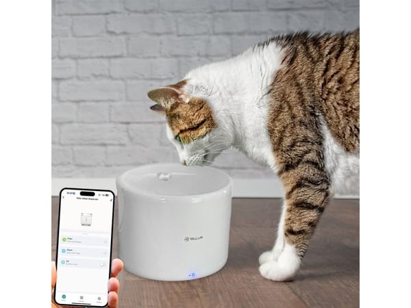 Matdispenser Tellur Smart WiFi Pet Vanndispenser. 2L hvit