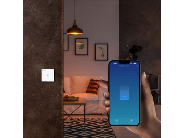 Tellur WiFi Smart Switch, SS1N, 1 port, 1800W, hvit