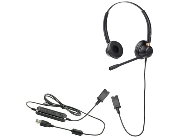 Hodetelefoner Tellur Voice 520N to-stemme USB svart