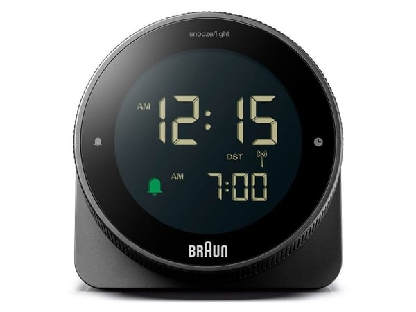 Braun BC24B-DCF, Bord, Radiostyrt klokke, Rektangel, Svart, LCD, Grønn/Hvit